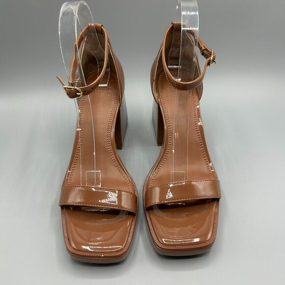 Madden Girl Omega Women's Cognac Platform Block Heels Women Size 8M - Picture 3 of 10